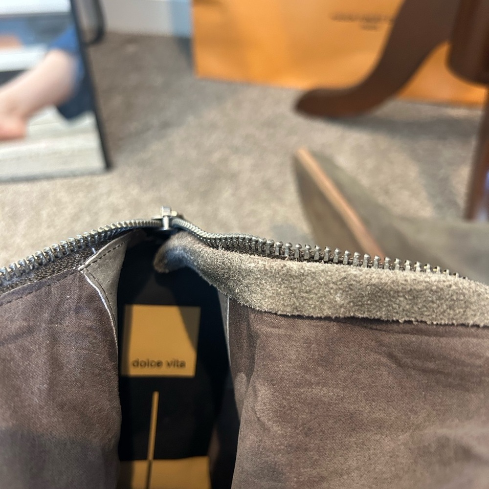 Dolce Vita Suede Knee-High Boots in Grey - Picture 4 of 4